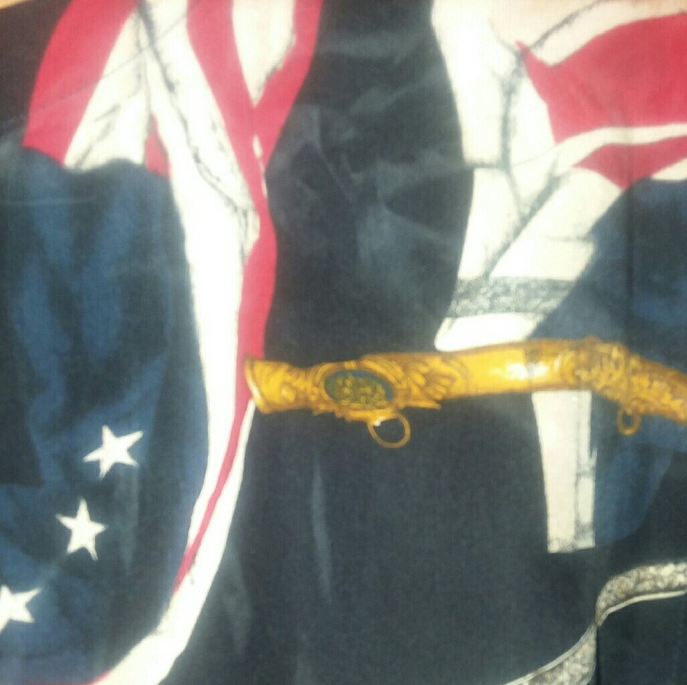 Silk Flag Print Blouse - image 2